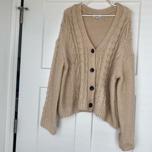 525 MIXED CABLE CARDIGAN